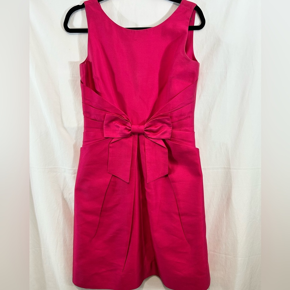 Kate Spade Jillian Pink Dress Silk Sleeveless Bow Size 8 VGUC - Picture 3 of 13